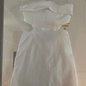 Sky to moon White sleevless cutout mini dress